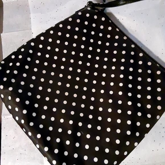 SOLD Kate Spade Cross Body Bag Black and white Polka-dots - Picture 6 of 7